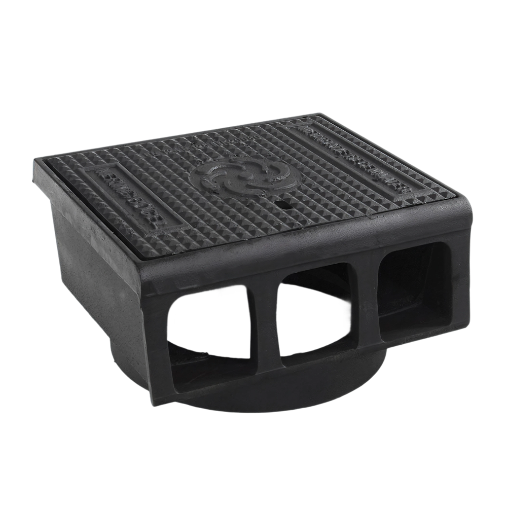 Trottoirkolkkop waaiermotief deksel, B125, 400x350