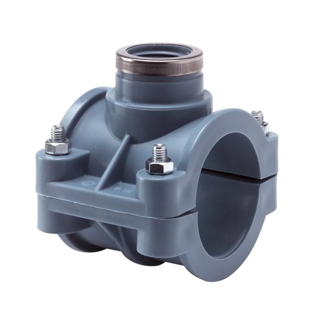 Unidelta PP Aanboorzadel  PN 16 (blauw) 63 x 1 1/4''