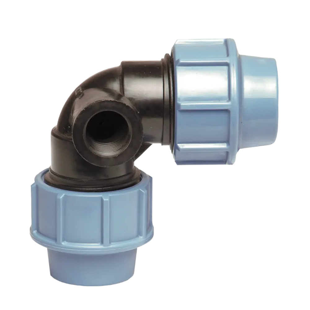 Unidelta PP Knie 90° met zij-aftakking 32 x 32 x 1/2''