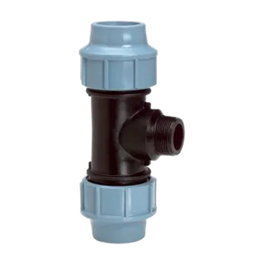 Unidelta PP T-stuk met buitendraad, 16 x 3/4''  x 16