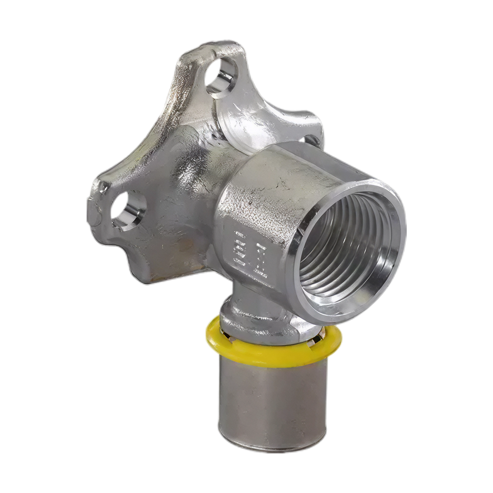 Uponor MLC gas Press MLC muurplaat 20mmx1/2"bi m. flens