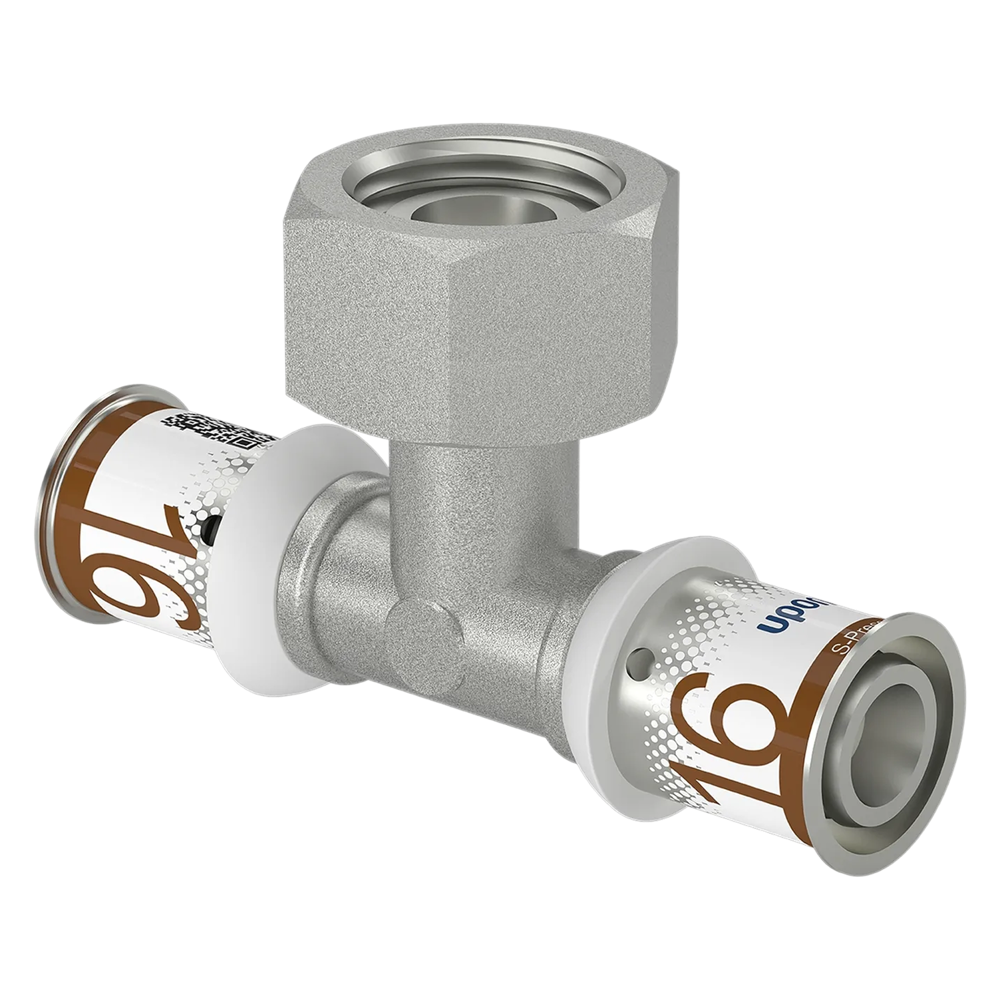 Uponor S-Press Plus Aqua pers SK-T-stuk Geberit 16x1/2"bix16