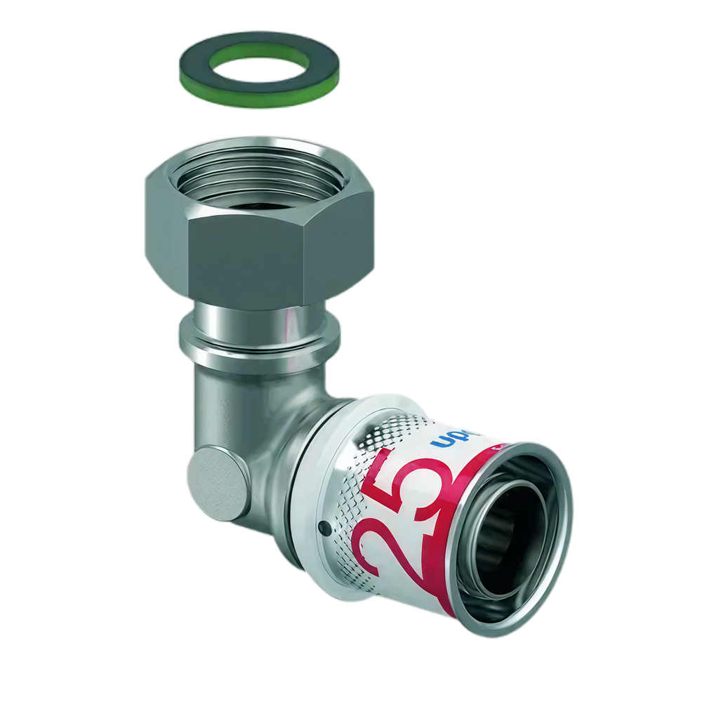 Uponor S-Press Plus pers knie + wartel bi.dr. 25 x 3/4"