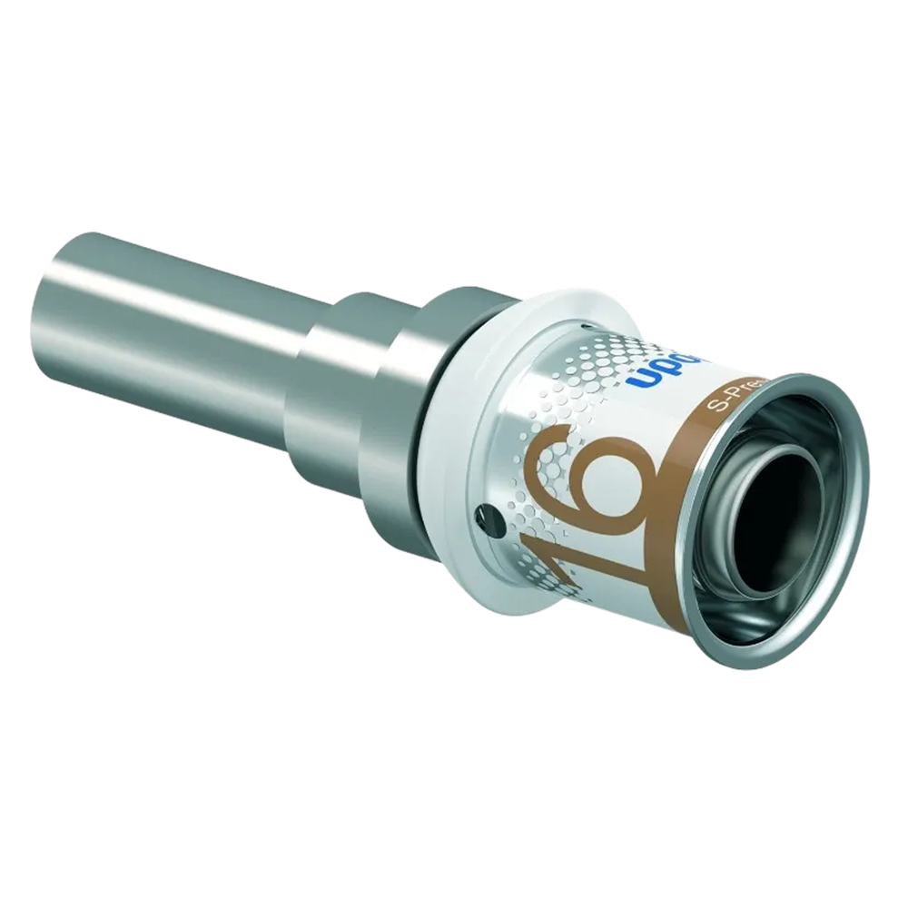 Uponor S-Press Plus pers koppeling overgang 16MLCx10mm CU/RV
