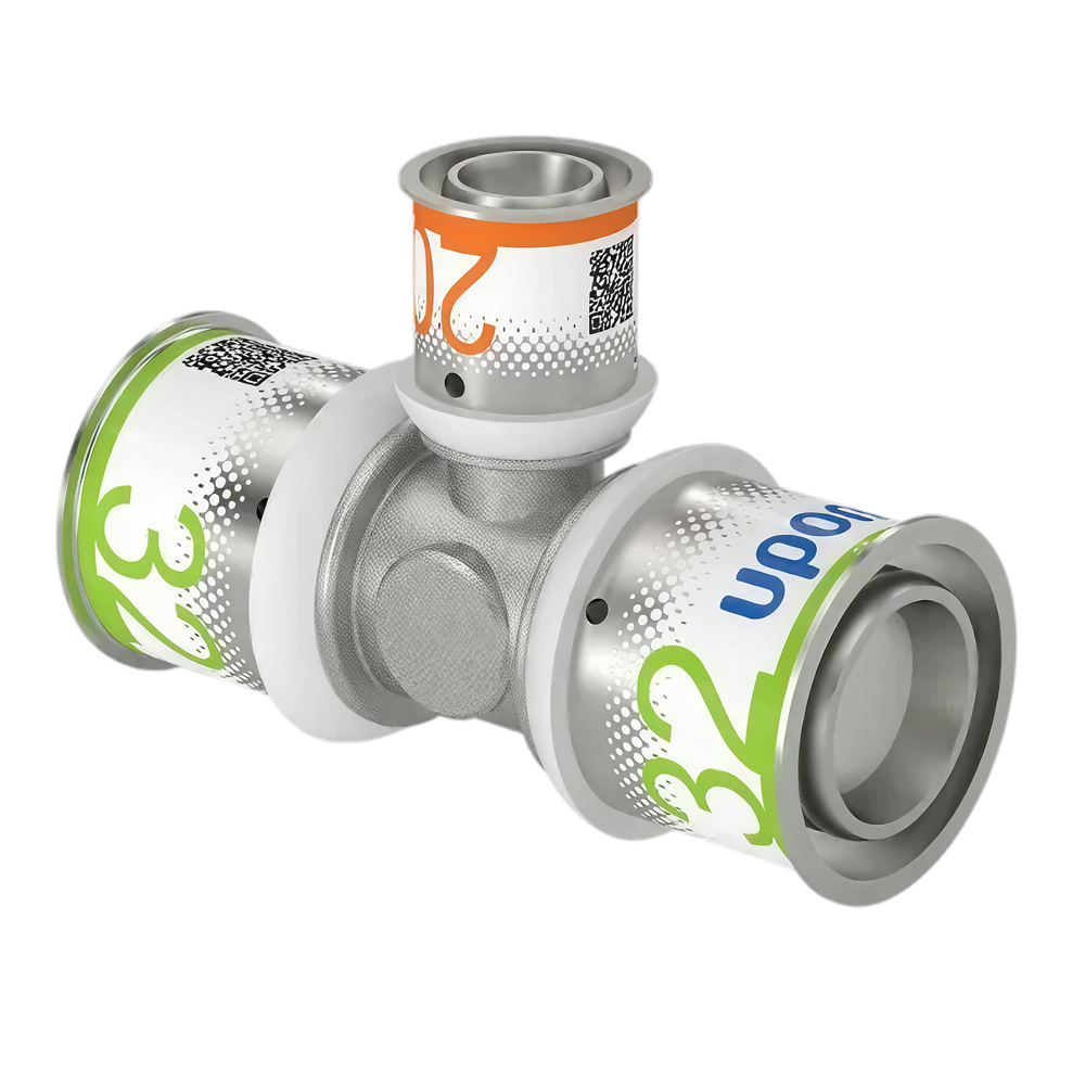 Uponor S-Press Plus pers T-stuk verlopend 32x20x32mm