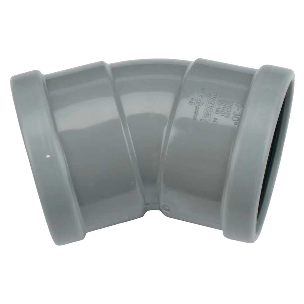Wavin PVC M-Bocht 30° GR 110 SN8 M/M