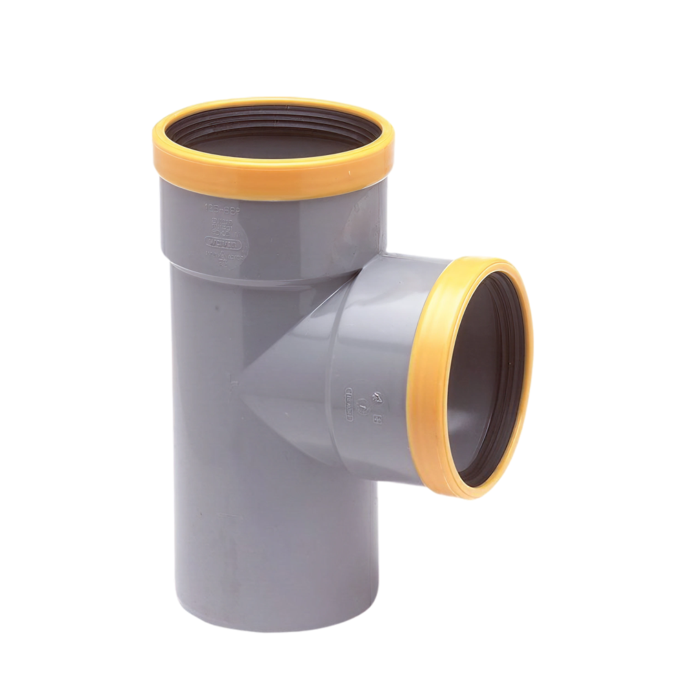 Wavin  PVC T-stuk 88° GR/GD 160 SN8 M/M/S