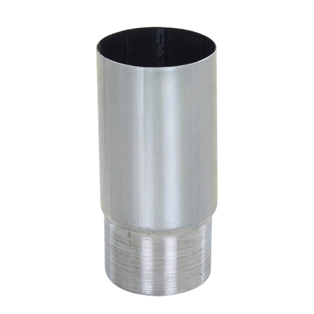 Zink hwa verlengde mof 80mm, mof x verjongd spie