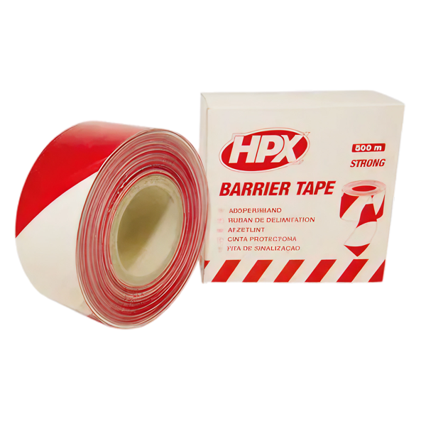 Afzetlint rood/wit 7cm x 500m