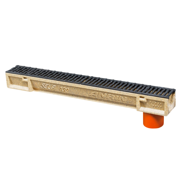 Anrin lijngoot, SELF-100, incl. GY sleufrooster + uitl. L=1M