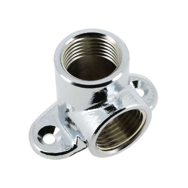 BONFIX 41306 Muurplaat 2 x 1/2" binnendraad chroom