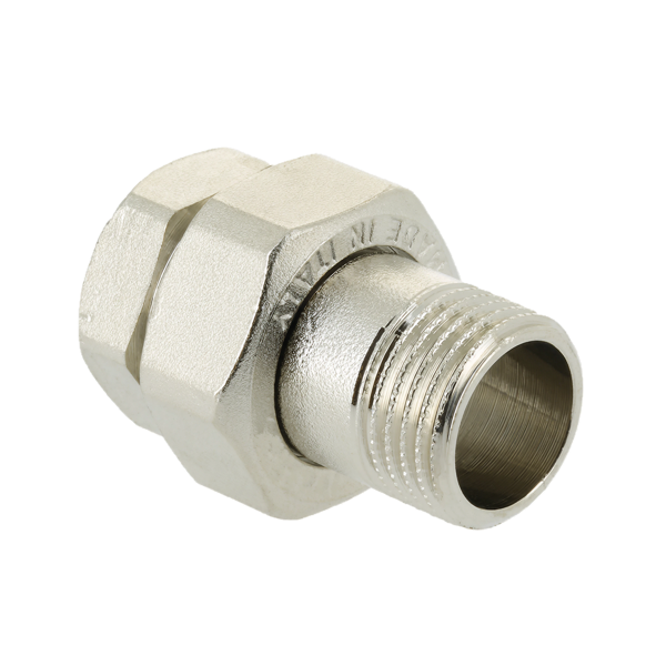 BONFIX 70265 3-del. rechte koppeling 3/4 bi x 3/4 bu nikkel.