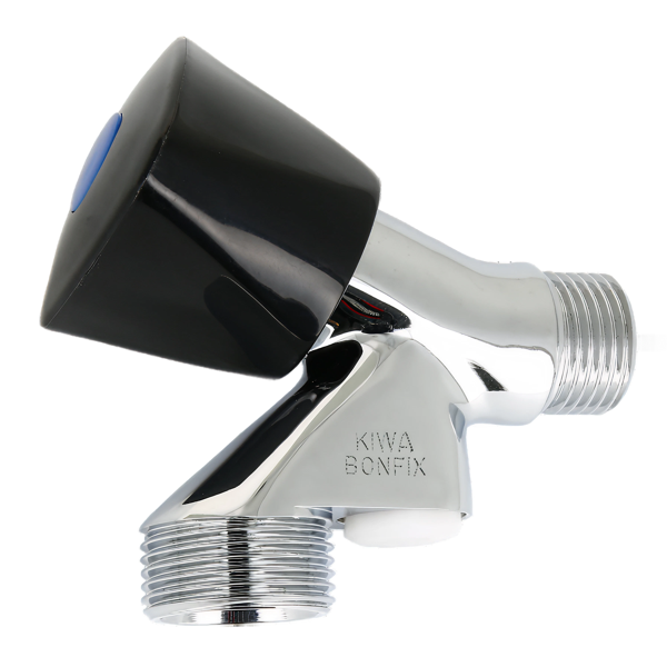 BONFIX 70487 Wasmachinekraan met keerklep + zwarte knop
