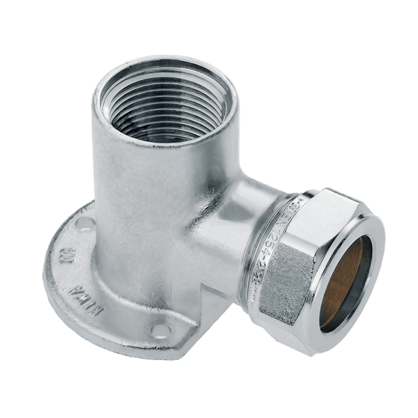 BONFIX 82573 Knel Muurplaat 3/4" bi. dr. x 22 mm vernikkeld