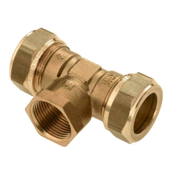 BONFIX 82647 Knel T-stuk 22 x 3/4" binnendraad x 22 mm