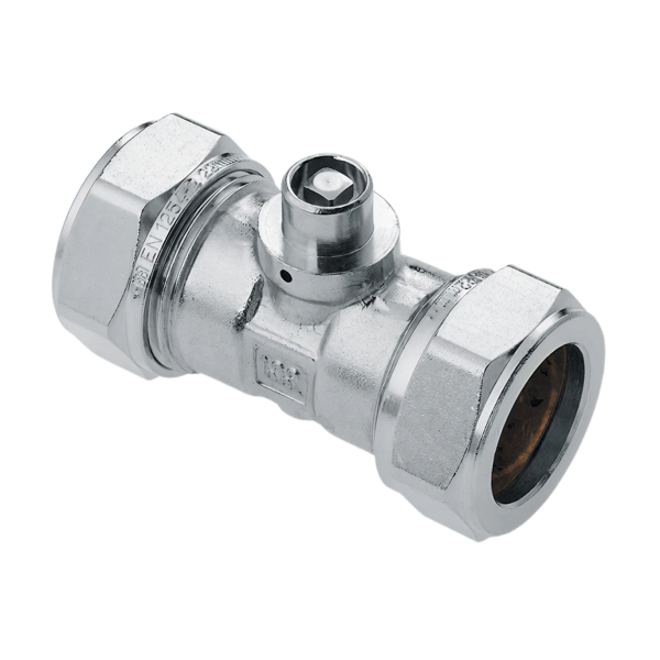 BONFIX 82781 Knel Rechte kop+ontl 22 x 22 vernikkeld