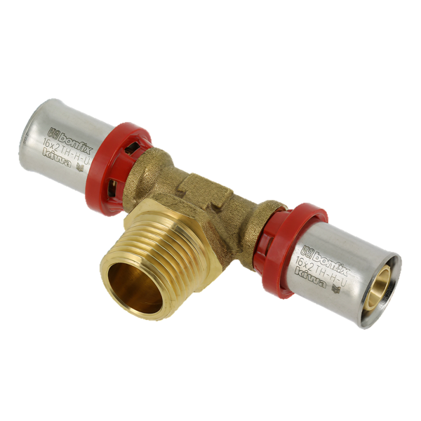 BONFIX Alu-pers 2000615 T-stuk 20 x 1/2" buitendraad x 20 mm