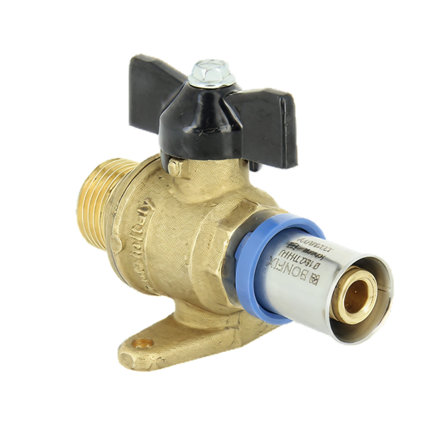 BONFIX Alu-pers 2002610 Kogelkraan 1/2" buitendraad x 20 mm