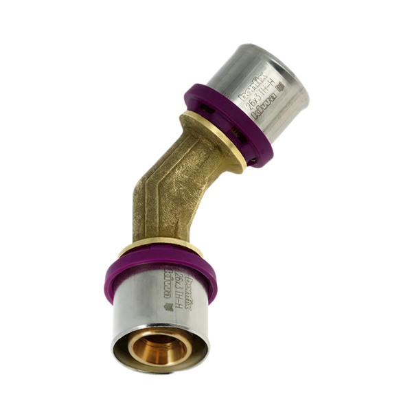 BONFIX Alu-pers 2004720 bocht 45° 26 x 26