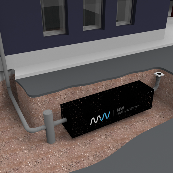 Compleet infil.-systeem 2400L, D-Laags, B150 x L200 x H80 cm