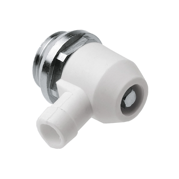 Draaibare aftapper 1/2" + siliconen O-ring + grote doorlaat