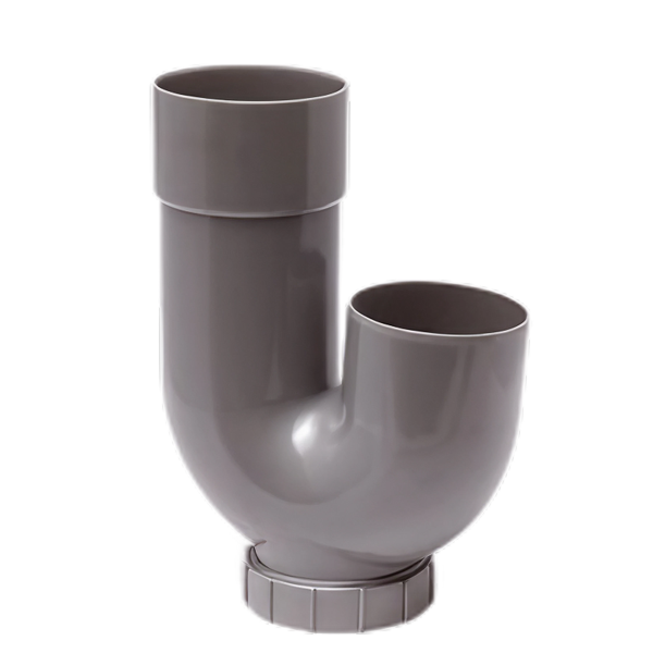 Dyka PVC HWA sifon 80mm, mof x spie, grijs