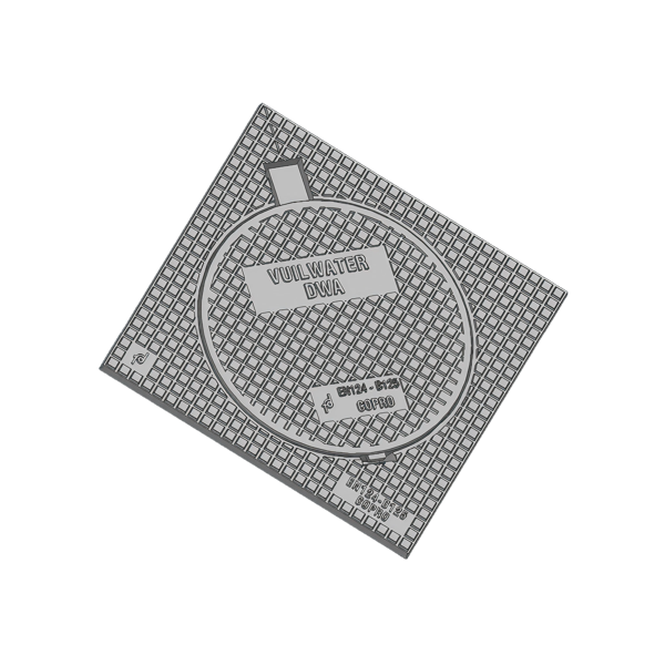 GY deksel Ø315MM, Dicht, B125, Vuil water, 390 x 390mm