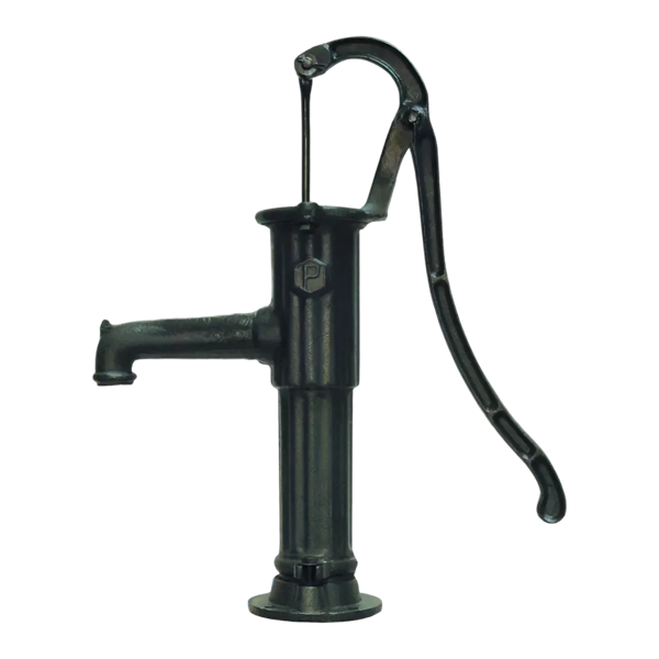 Handzwengelpomp met voetflens, groen