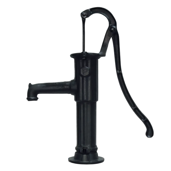 Handzwengelpomp met voetflens, zwart