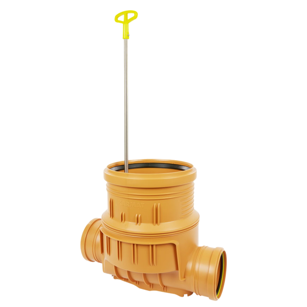 Karmat controleput 315x200mm, met bedienbare rvs klep