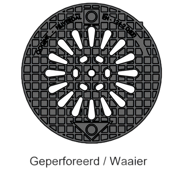 Los GY deksel: rooster geperforeerd