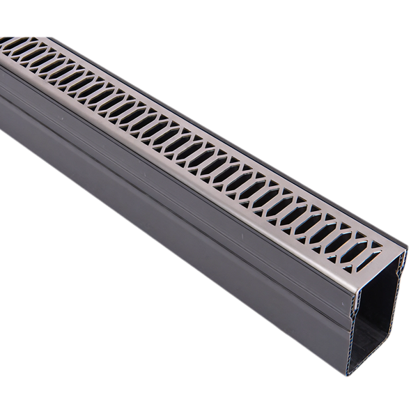 MW Drain 65/100 goot, Viking-Line RVS rooster, L = 1m