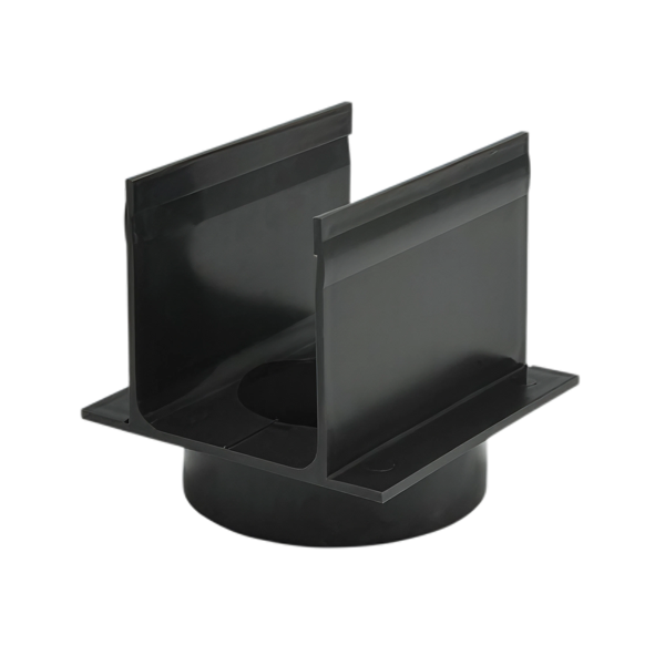 MW Drain 65/100 pvc, verbindingsstuk, + uitloop 75mm