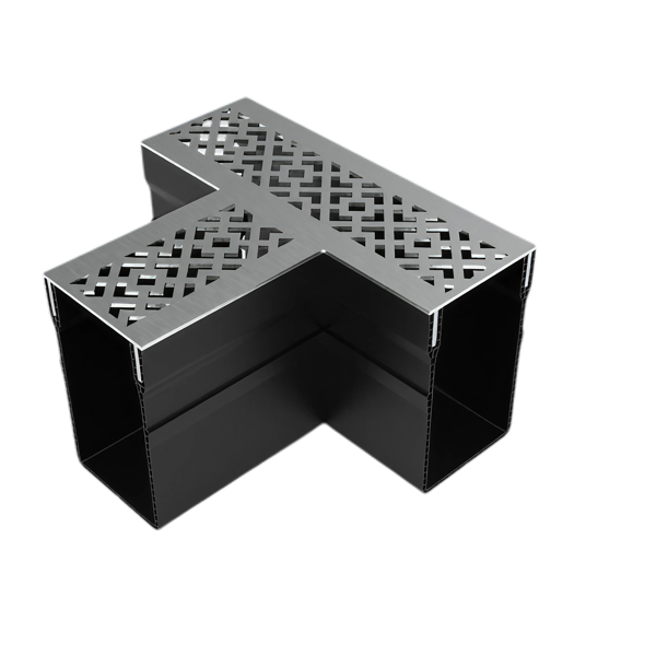 MW Drain 65/100 T-stuk, Diamond-Line RVS rooster