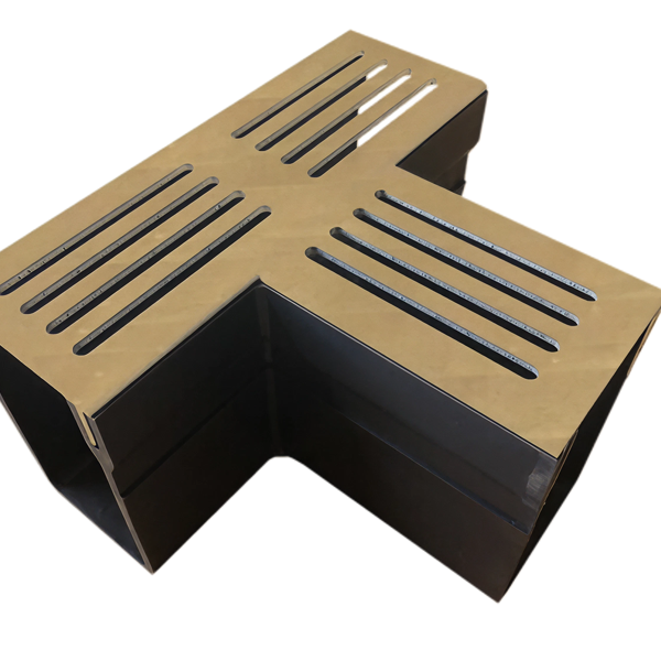 MW Drain 65/100 T-stuk met CorTen staal rooster