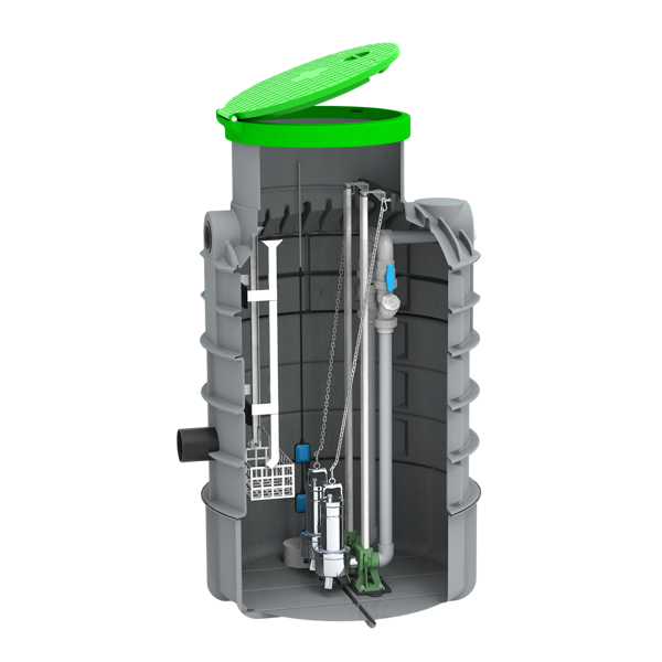 MW pompput, 2x DAB Feka VS 1000 M-A, Ø1320 x 2300