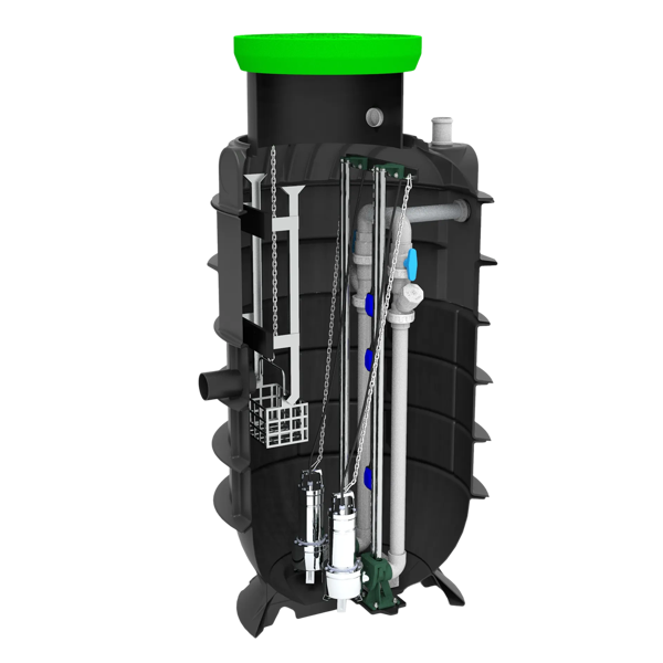 MW pompput, 2x DAB Feka VS 1000, Ø1000 x 2500