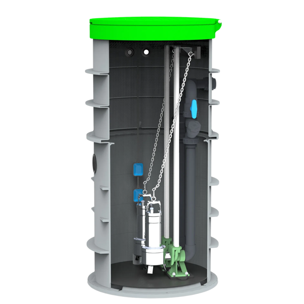 MW pompput, 2x DAB Feka VS 1000, Ø800 x 1800