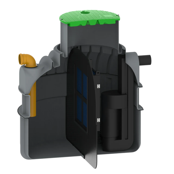 MW RoOil, PE OBAS 1200L, 1,5 L/s, Ø1300x1500mm, 2x Ø110mm