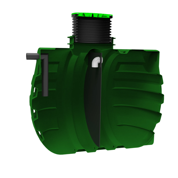 MW Septictank polyetheen, 2-kamersysteem 5000 liter