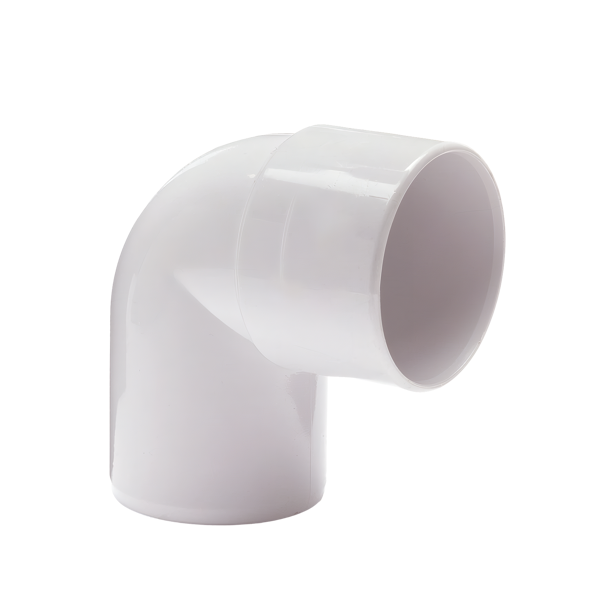 Pipelife lijm bocht 90gr 75mm mof-spie wit