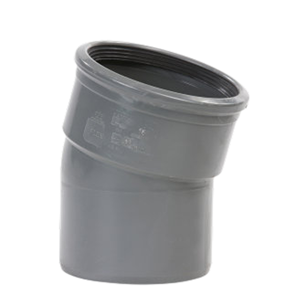 Pipelife pvc bocht m/s 125 15° sn4 gr