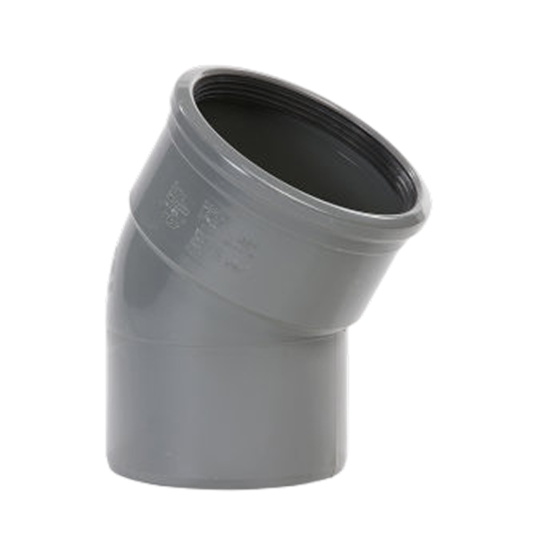 Pipelife pvc bocht m/s 125 30° sn4 gr