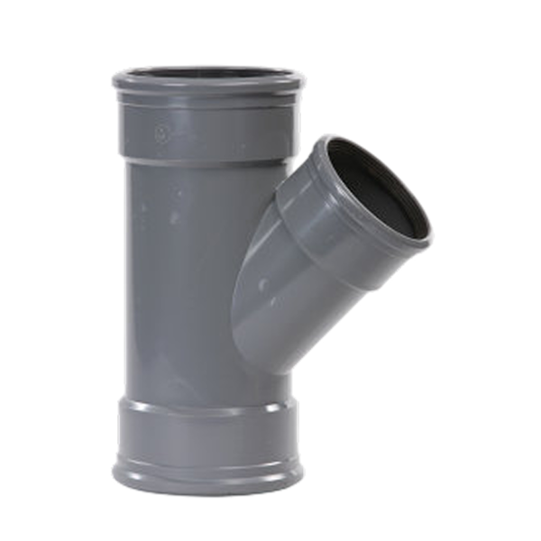 Pipelife pvc t-stuk m/m 160-110 45° sn4 gr