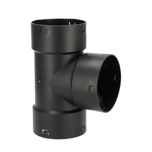 PP klik T-stuk 90°, 100 mm, voor drainagebuis