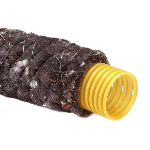 PVC drainage, pp 450 mµ omhulling, 100 mm, l = 50 m