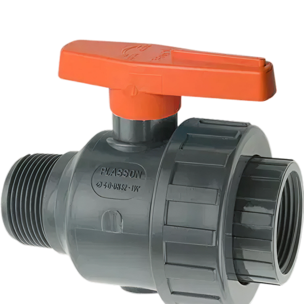 PVC Kogelkraan 3/8" Bi.dr. x Bu.dr. 1 x Wartel