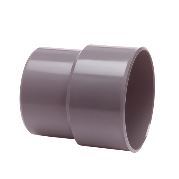 PVC reparatiemof 75mm, centrisch, lijmmof x verjongd spie