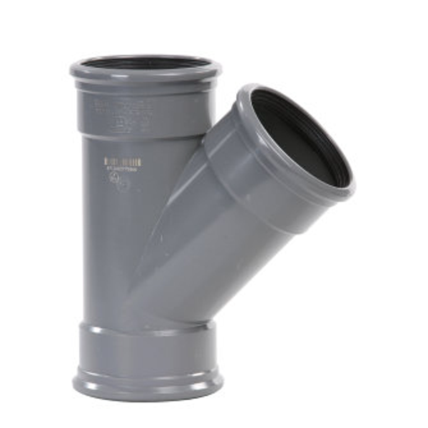 PVC T-stuk 45° 110 SN8 3 M