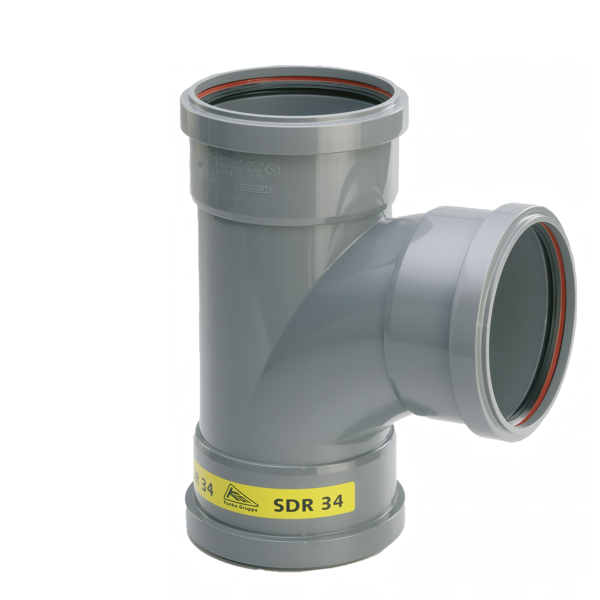 PVC T-stuk 90° 200 SN8 3M